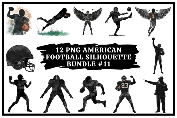 American Football Silhouette Bundle #11: Bold Graphics for the Game