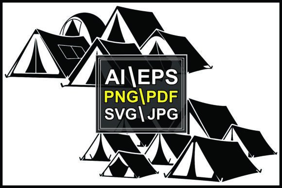 Black and White Camping Tents Outdoor: A Designer's Visual Toolkit
