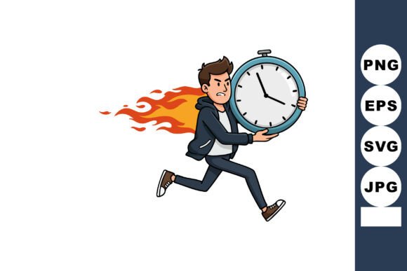 Capture Urgency: Using the Man Running with Stopwatch Timer Font