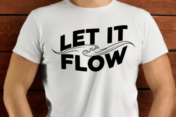 Let It Flow: The Dynamic Energy of Bold Black Text with Wave