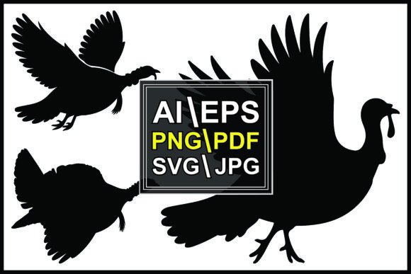 Silhouette Birds in Flight and Landing: A Designer's Asset