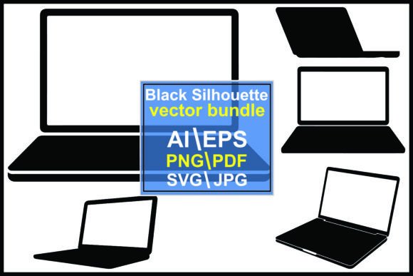Silhouette Laptop Computer Positions for Modern Design