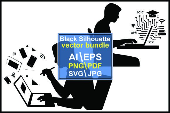 Silhouetted People Using Laptops Symbols: A Modern Visual Toolkit