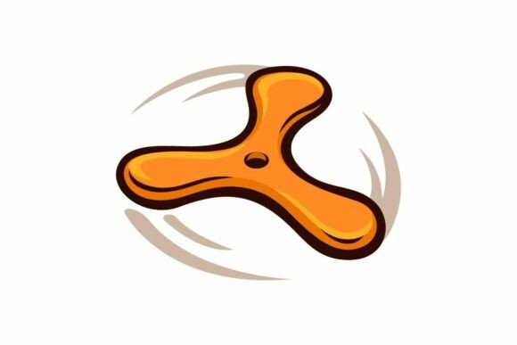 The Three-Blade Boomerang Toy Vector: Dynamic Design for Modern Projects