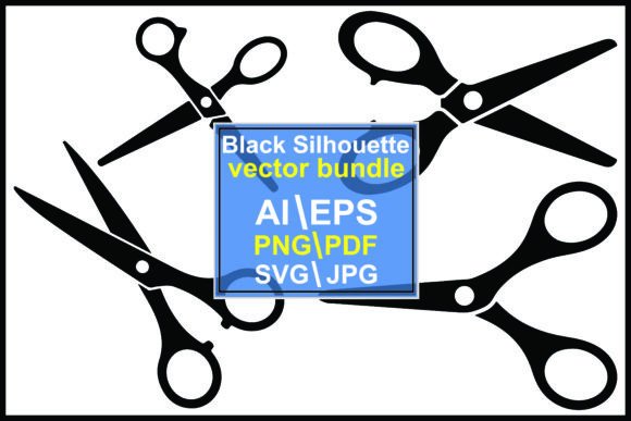 Unleashing Creativity: The Silhouettes Scissors Cutting Tools Vector Bundle