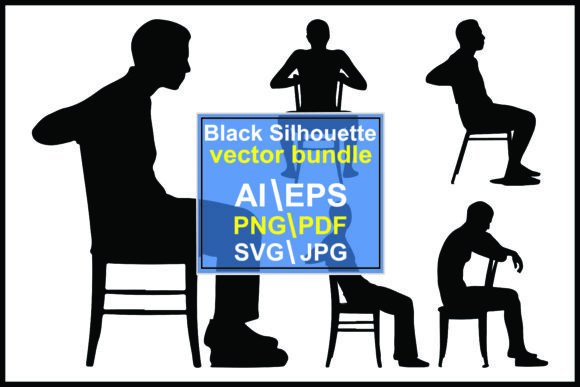 Unlock Dynamic Visuals with People Sitting on Chairs Silhouettes