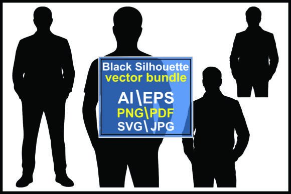 Visual Storytelling with Black Silhouettes of Men