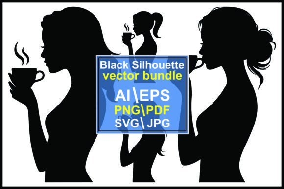 Visual Storytelling with Silhouettes of Women Drinking Coffee Cup