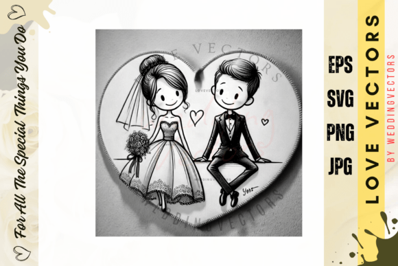 Weddingvectors - 22004904: Stick Figure Romance for Modern Designs